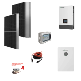 Kit Off grid Baita no rete autoconsumo 4,9Kwp Pannello Solare JINKO SOLAR 490Wp TIGER NEO Monocristallino Inverter 6Kwh regolatore 2 ingressi + Batteria litio 100Ah 5Kwh Luxpower