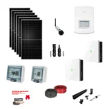 KIT Ibrido ON GRID Solare 3Kwp Moduli TONGWEI 500Wp Inverter SOLIS MONOFASE + batteria Dyness 10KWh Litio CEI021 + quadri + struttura