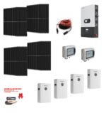 Kit Off grid autoconsumo 18,3Kwp Pannello Solare TRINA SOLAR 510Wp Monocristallino Inverter 12Kwh regolatore 4 ingressi + Batteria litio 400Ah 20Kwh LUXPOWER