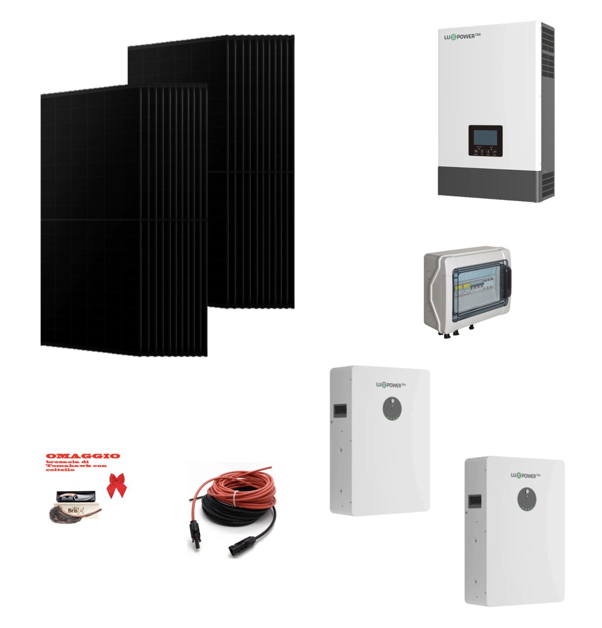 Screenshot 2025-09-19 alle 15.54.56 Kit Off grid autoconsumo 7,8Kwp Pannello Solare AIKO Neostar 1S 435Wp FULL BLACK Monocristallino Inverter 6Kwh regolatore 2 ingressi + Batteria litio 200Ah 10Kwh LUXPOWER - immagine 1