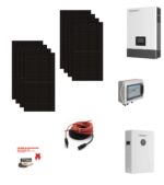 Kit Off grid autoconsumo 3Kwp Pannello Solare TCL Solar 445Wp BLACK FRAME Monocristallino Bifacciale Inverter 6Kwh regolatore 2 ingressi + Batteria litio 100Ah 5Kwh LUXPOWER