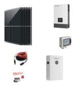 Kit Off grid autoconsumo 3,1Kwp Pannello Solare SwissWatt SWO Davos Diamond 2 450Wp Monocristallino Classe Resistenza grandine 4  Inverter 6Kwh regolatore 2 ingressi + Batteria litio 100Ah 5Kwh LUXPOWER