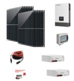 Kit Off grid autoconsumo 6,3Kwp Pannello Solare SwissWatt SWO Davos Diamond 2 450Wp Monocristallino Classe Resistenza grandine 4  Inverter 6Kwh regolatore 2 ingressi + Batteria litio 100Ah 5Kwh LUXPOWER