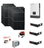 Kit 8,7Kwp MONOFASE Autoconsumo Pannello Solare LONGI 485WP MONOFACCIALE LR7-54HVH-485M X10 Monocristallino bifacciale Inverter Luxpower SNA6000 6Kwh con regolatore 2 MPPT luxpower  + Batteria litio 15Kwh + OMAGGIO