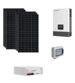 Kit Off grid autoconsumo 3Kwp Pannello Solare TONGWEI BIFACCIALE 450Wp Monocristallino Inverter Luxpower 6Kwh con regolatore + Batteria litio 5Kwh