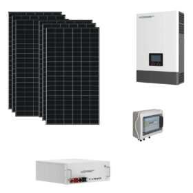 Kit Off grid autoconsumo 3Kwp Pannello Solare TONGWEI BIFACCIALE 450Wp Monocristallino Inverter Luxpower 6Kwh con regolatore + Batteria litio 5Kwh