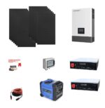 Kit Off grid autoconsumo 6,4Kwp Pannello Solare JINKO SOLAR 460Wp TIGER NEO 48HC ALL/BK Monocristallino Inverter Luxpower 6Kwh regolatore 2 ingressi + Batteria litio 200Ah 10Kwh Dyness + Gruppo Elettrogeno