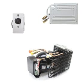 Kit refrigerazione Frigo vitifrigo 60lt compressore ND35 12/24V-220V Evaporatore a piastra PT2 con giunti rapidi e termostato made in italy