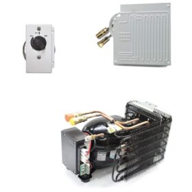 Kit refrigerazione Frigo vitifrigo 130lt compressore ND35 12/24V 220V Evaporatore a piastra PT4 con giunti rapidi e termostato made in italy