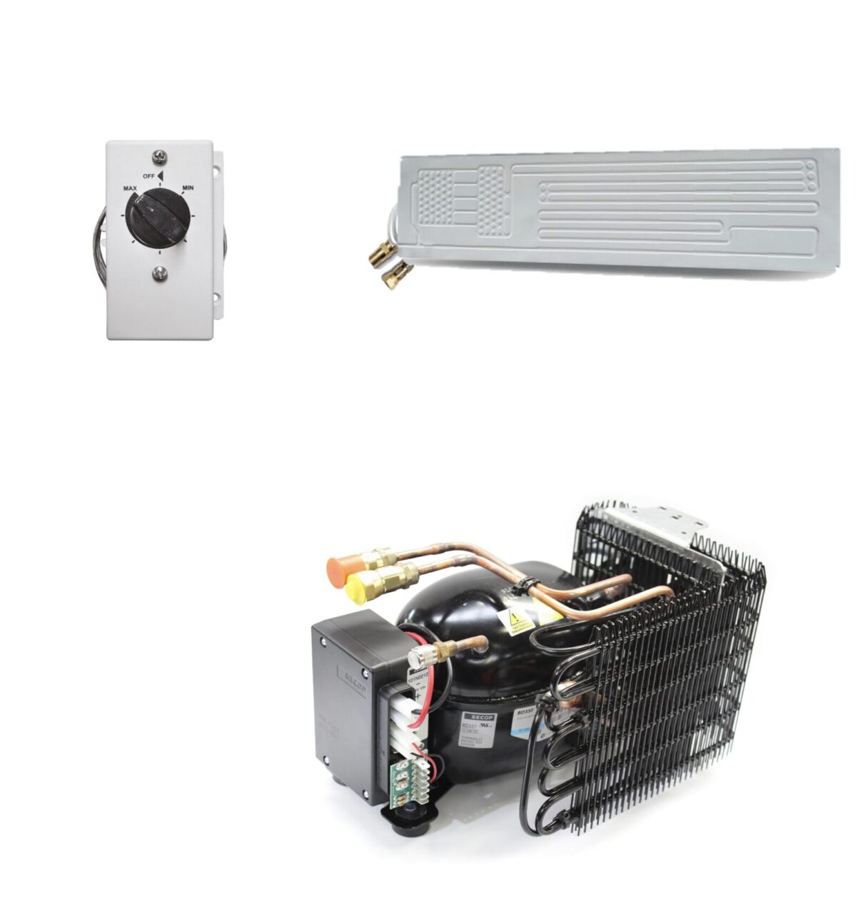 Screenshot Kit refrigerazione Frigo vitifrigo 140lt compressore ND35 12/24V 220V Evaporatore a piastra PT10 con giunti rapidi e termostato made in italy - immagine 1