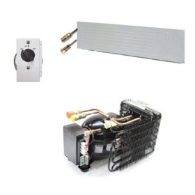 Kit refrigerazione Frigo vitifrigo 150lt compressore ND35 12/24V 220V Evaporatore a piastra PT12 con giunti rapidi e termostato made in italy