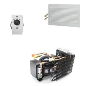 Kit refrigerazione Frigo vitifrigo 170lt compressore ND35 12/24V 220V Evaporatore a piastra PT13 con giunti rapidi e termostato made in italy