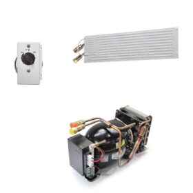 Kit refrigerazione Frigo vitifrigo 250lt compressore ND50 12/24V 220V Evaporatore a piastra PT14 con giunti rapidi e termostato made in italy