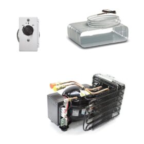 Kit refrigerazione Vano FRIGO con celletta FREEZER vitifrigo 150lt compressore ND35 12/24V Evaporatore Scatolato S3 con giunti rapidi e termostato