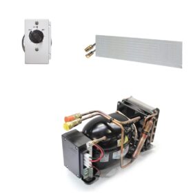 Kit refrigerazione FREEZER vitifrigo 60lt compressore ND50 12/24V 220V Evaporatore a piastra PT8 con giunti rapidi e termostato made in italy