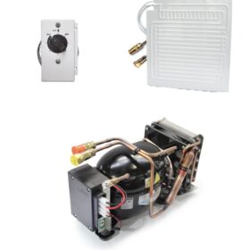 Kit refrigerazione FREEZER vitifrigo 80lt compressore ND50 12/24V Evaporatore a piastra PT9 con giunti rapidi e termostato made in italy