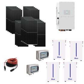 Kit OFF/ON GRID Autoconsumo TRIFASE 12,9Kwp Pannello Solare SUNERG 460Wp Bifacciale Inverter 10Kwh DEYE con regolatore da 15Kwp + Batteria litio 25KWh