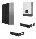 Kit OFF GRID Autoconsumo 5Kwp Pannello Solare 500Wp Inverter 6Kwh LUXPOWER con regolatore  + Batteria litio 10Kwh