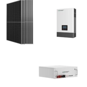 Kit Off grid autoconsumo 4,5Kwp Pannello Solare TONGWEI BIFACCIALE 450Wp Monocristallino Inverter Luxpower 6Kwh con regolatore + Batteria litio 5Kwh