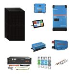 Kit Off grid autoconsumo 2,2Kwp Victron Energy Pannello Solare 450Wp Monocristallino Inverter multiplus + Batteria litio Pylontech us3000 regolatore di carica