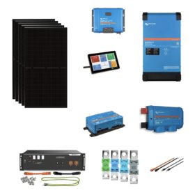 Kit Off grid autoconsumo 2,2Kwp Victron Energy Pannello Solare 450Wp Monocristallino Inverter multiplus + Batteria litio Pylontech us3000 regolatore di carica