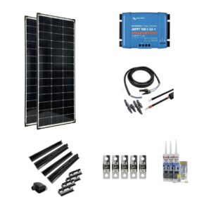 Kit Solare Isola 12V 400Wp Camper Nautica regolatore mppt Victron Pannello monocristallino
