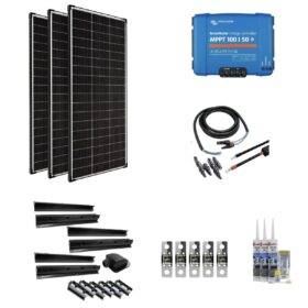 Kit Solare Isola 12V 600Wp Camper Nautica regolatore mppt Victron Pannello monocristallino