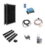 Kit Solare Isola 12V 200Wp Camper Nautica regolatore mppt Victron Pannello monocristallino