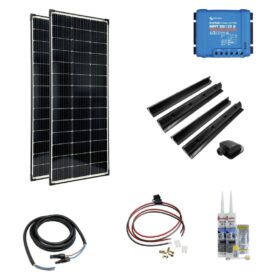 Kit Solare Isola 12V 300Wp Camper Nautica regolatore mppt Victron Energy smart solar 100/20 Pannello monocristallino