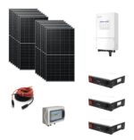 Kit OFF GRID / ON GRID CEI021  Autoconsumo 6,7Kwp Pannello Solare LONGI 485Wp LR7-54HVH-485M Inverter SOLIS 6Kwh con regolatore  + Batteria litio 15Kwh