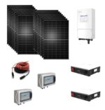 Kit OFF GRID / ON GRID CEI021  Autoconsumo 8,1Kwp Pannello Solare TONGWEI 450Wp TWMND-48HD450  Inverter SOLIS 6Kwh con regolatore  + Batteria litio 10Kwh