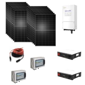 Kit OFF GRID / ON GRID CEI021  Autoconsumo 8,1Kwp Pannello Solare TONGWEI 450Wp TWMND-48HD450  Inverter SOLIS 6Kwh con regolatore  + Batteria litio 10Kwh