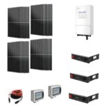 Kit OFF GRID / ON GRID CEI021  Autoconsumo 12,2Kwp Pannello Solare AIKO A470 MAH54DW 470Wp Inverter SOLIS 8Kwh con regolatore  + Batteria litio 15Kwh