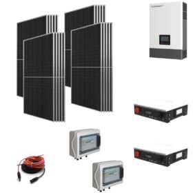 Kit OFF GRID/ ON GRID Autoconsumo 8Kwp Pannello Solare HYUNDAI 500Wp Inverter 6Kwh LUXPOWER con regolatore  + Batteria litio 10Kwh + QUADRO BYPASS RETE ISOLA