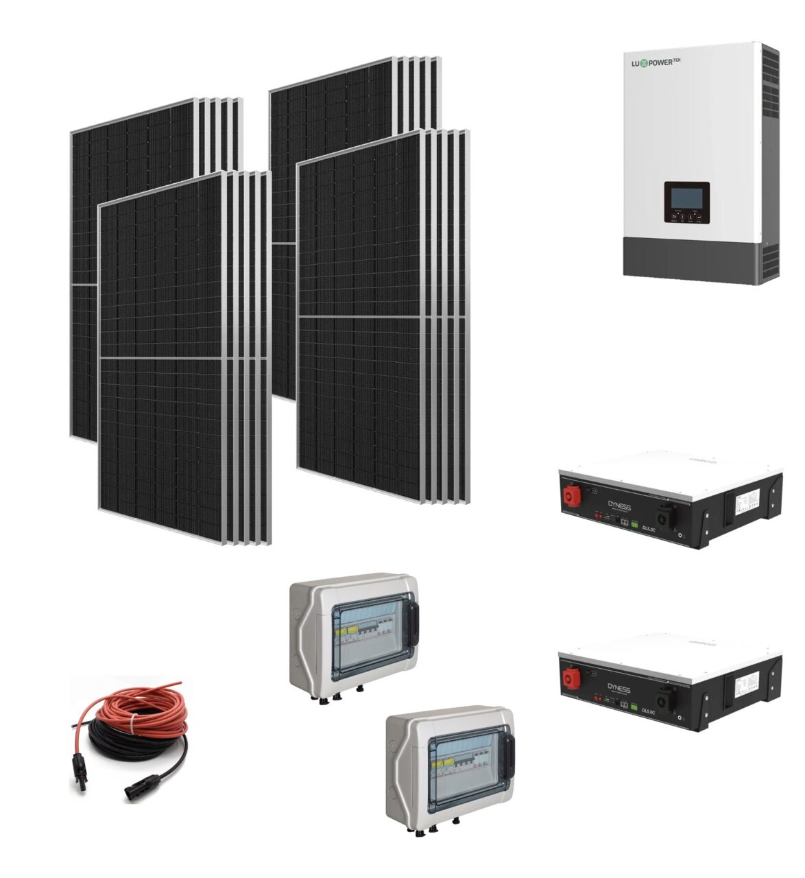Screenshot 2026-02-23 alle 09.17.53 Kit OFF GRID/ ON GRID Autoconsumo 8Kwp Pannello Solare HYUNDAI 500Wp Inverter 6Kwh LUXPOWER con regolatore + Batteria litio 10Kwh + QUADRO BYPASS RETE ISOLA - immagine 1