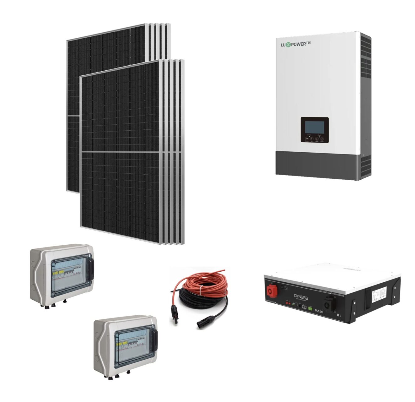 Screenshot 2026-02-23 alle 10.53.06 Kit OFF GRID/ ON GRID Autoconsumo 5Kwp Pannello Solare HYUNDAI 500Wp Inverter 6Kwh LUXPOWER con regolatore + Batteria litio 5Kwh + QUADRO BYPASS RETE ISOLA - immagine 1