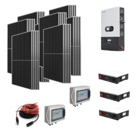 Kit OFF GRID/ ON GRID Autoconsumo 15Kwp Pannello Solare HYUNDAI 500Wp Inverter 12Kwh LUXPOWER con regolatore  + Batteria litio 15Kwh + QUADRO BYPASS RETE ISOLA