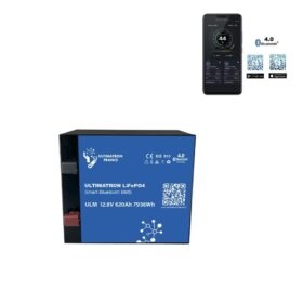Batteria al litio Ultimatron 12.8V 620Ah 7936Wh LiFePO4 Smart BMS con Bluetooth integrato per fotovoltaico top di gamma made in Europa