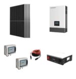 Kit OFF GRID/ ON GRID Autoconsumo 3Kwp Pannello Solare HYUNDAI 500Wp Inverter 6Kwh LUXPOWER con regolatore  + Batteria litio 5Kwh + QUADRO BYPASS RETE ISOLA