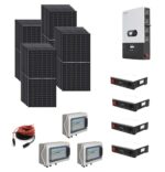 Kit 18Kwp Pannello Solare QCELLS 500Wp Q.TRON S-G3R.12+/BFG 500WP Monocristallino bifacciale Inverter 12Kwh con regolatore 2 MPPT 4 ingressi luxpower  + Batteria litio 20Kwh QUADRO BYPASS