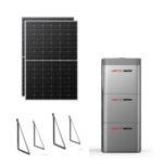 Kit Plug&Play Autoconsumo WECO 860Wp Balcone competo di pannelli solari 430W + inverter 800W + accumulo da 6KWh + staffe