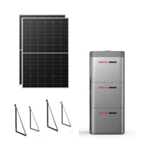 Kit Plug&Play Autoconsumo WECO 860Wp Balcone competo di pannelli solari 430W + inverter 800W + accumulo da 6KWh + staffe
