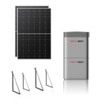 Kit Plug&Play Autoconsumo WECO 860Wp Balcone competo di pannelli solari 430W + inverter 800W + accumulo da 4KWh + Staffe