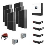 Kit OFF GRID Autoconsumo monofase 18Kwp Pannello Solare HYUNDAI 510Wp Inverter 14Kwh LUXPOWER con regolatore  + Batteria litio 20Kwh